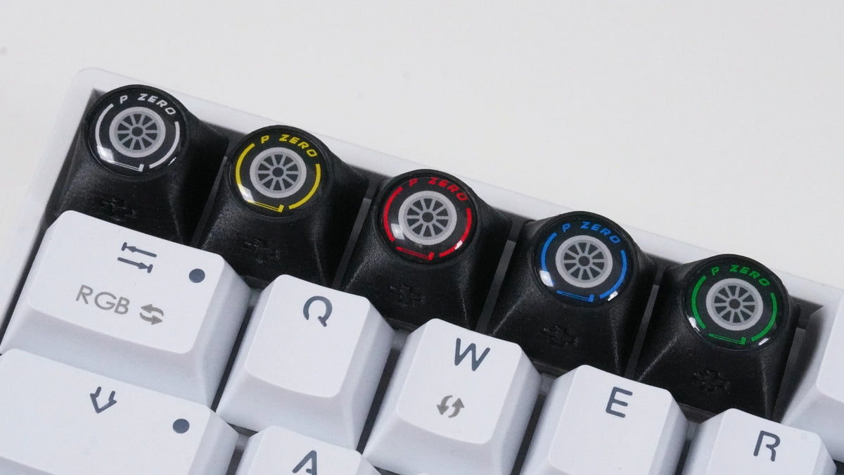 Artisan F1 gumi keycap – Hard, Medium, Soft, Wet, Intermediate