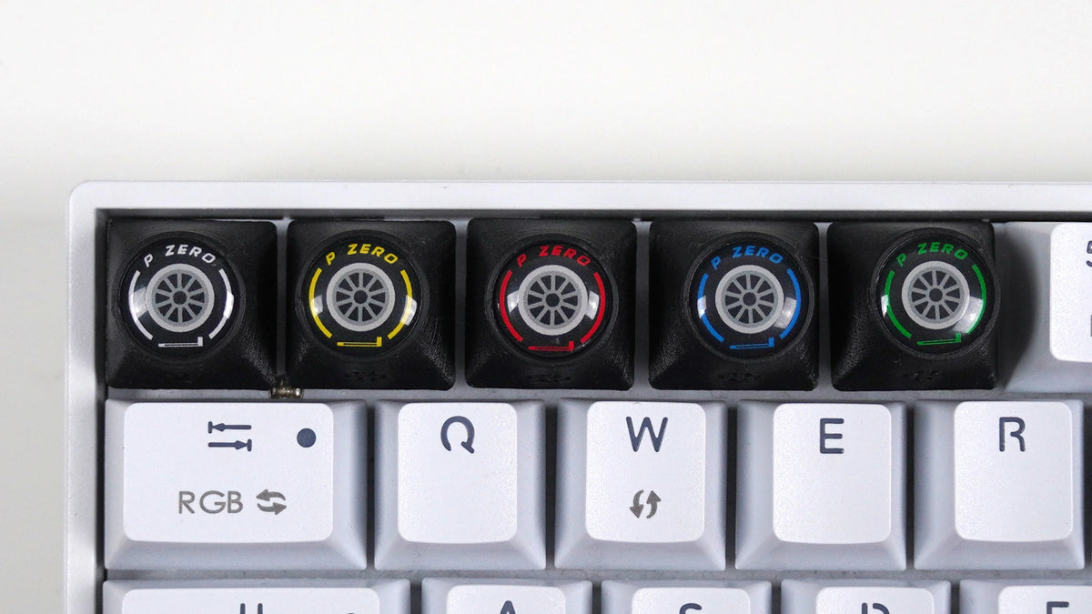 Artisan F1 gumi keycap – Hard, Medium, Soft, Wet, Intermediate