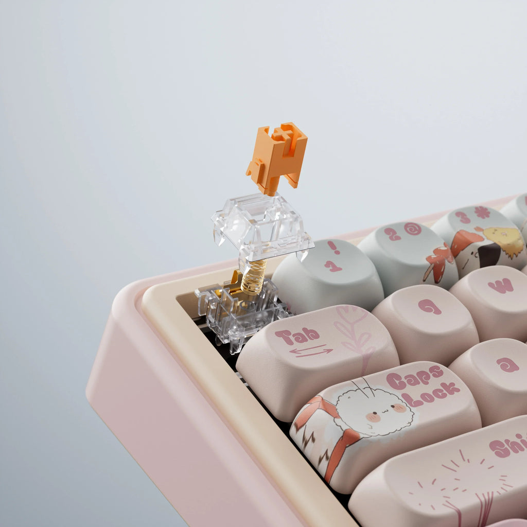 QwertyKey65 Pro Bliss – vezeték nélküli mechanikus gamer billentyűzet, hot-swap, Full RGB, VIA