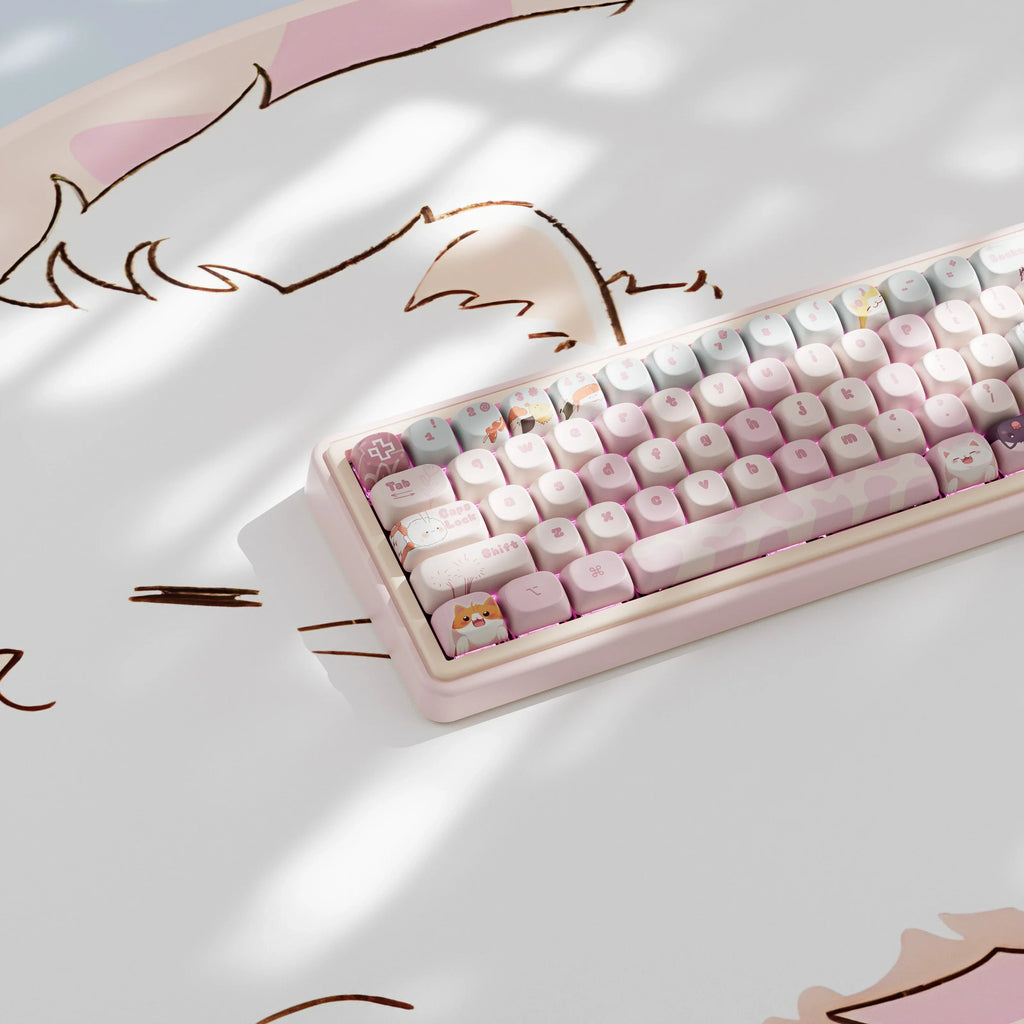 QwertyKey65 Pro Bliss – vezeték nélküli mechanikus gamer billentyűzet, hot-swap, Full RGB, VIA
