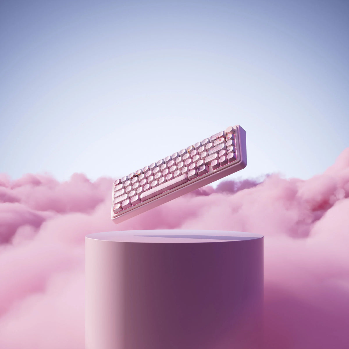 QwertyKey65 Pro Bliss – vezeték nélküli mechanikus gamer billentyűzet, hot-swap, Full RGB, VIA