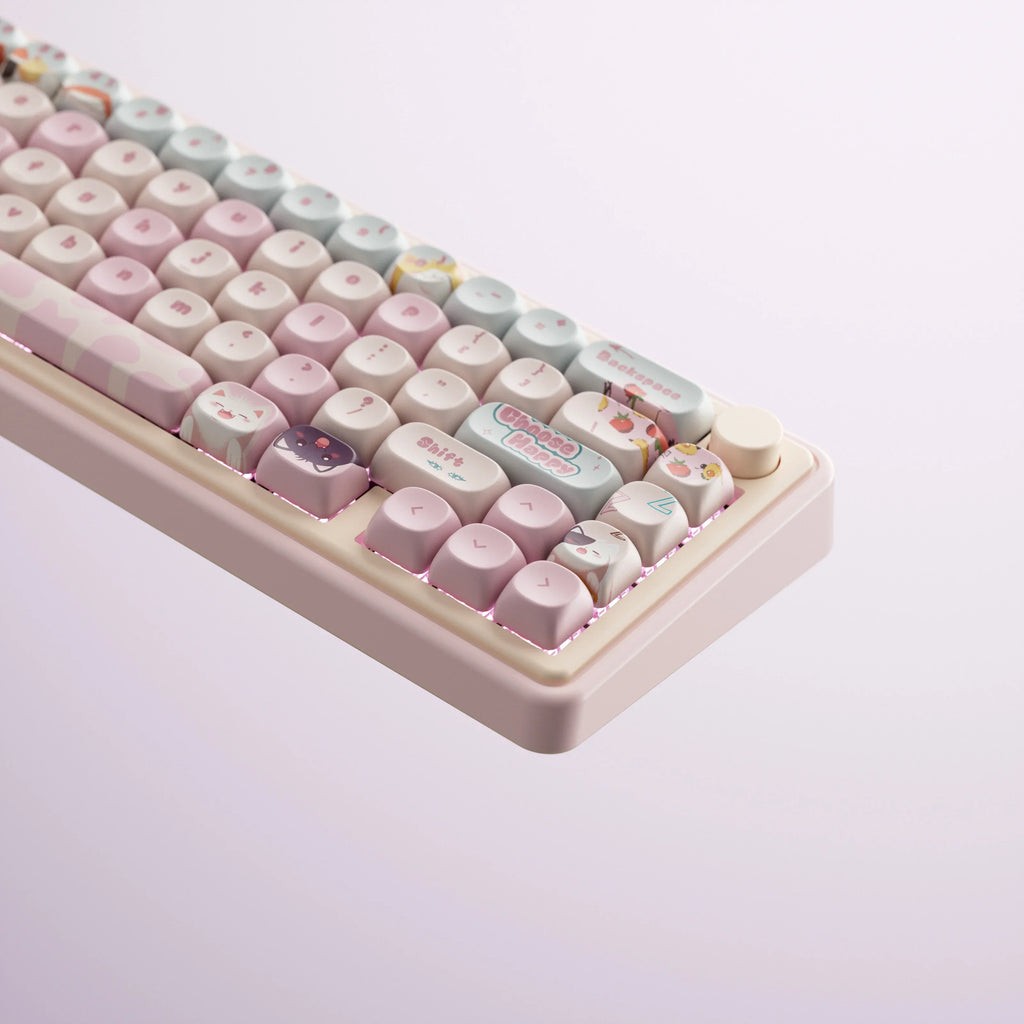 QwertyKey65 Pro Bliss – vezeték nélküli mechanikus gamer billentyűzet, hot-swap, Full RGB, VIA