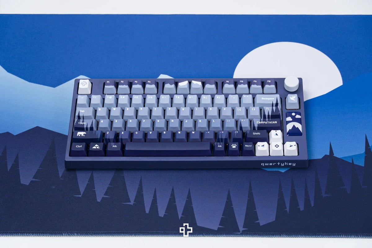 QwertyKey75 Carpathian – vezeték nélküli mechanikus gamer billentyűzet, hot-swap, Full RGB, QMK/VIA, gasket mount