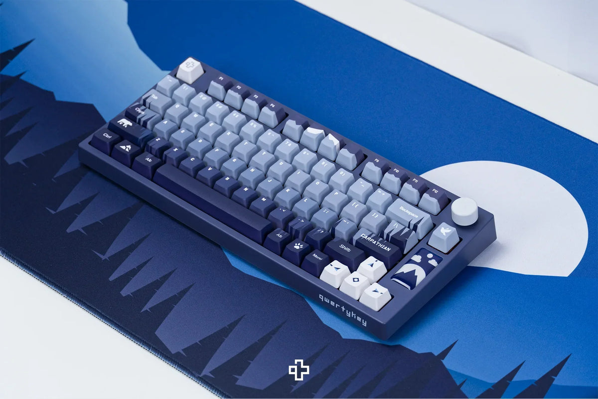 QwertyKey75 Carpathian – vezeték nélküli mechanikus gamer billentyűzet, hot-swap, Full RGB, QMK/VIA, gasket mount