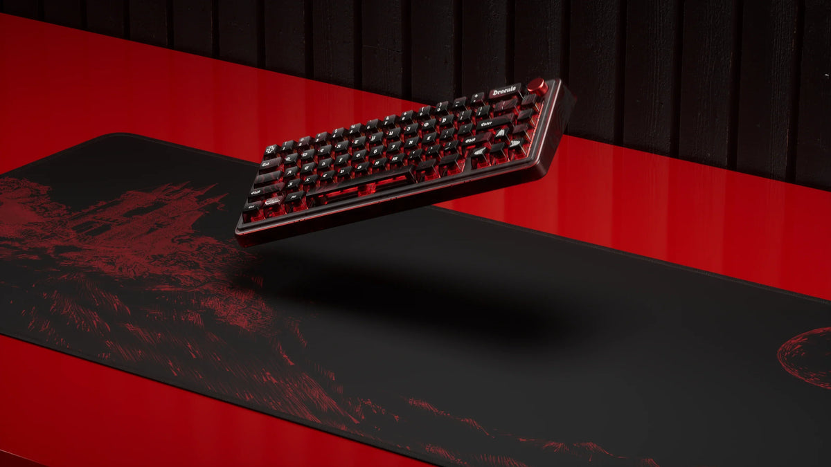 QwertyKey65 Pro Dracula – vezeték nélküli mechanikus gamer billentyűzet, hot-swap, Full RGB, VIA