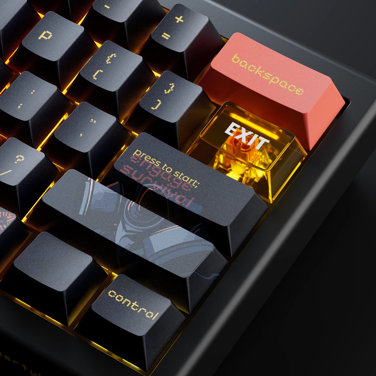 QwertyKey61 PRO Fallout – vezeték nélküli mechanikus gamer billentyűzet, hot-swap, Full RGB