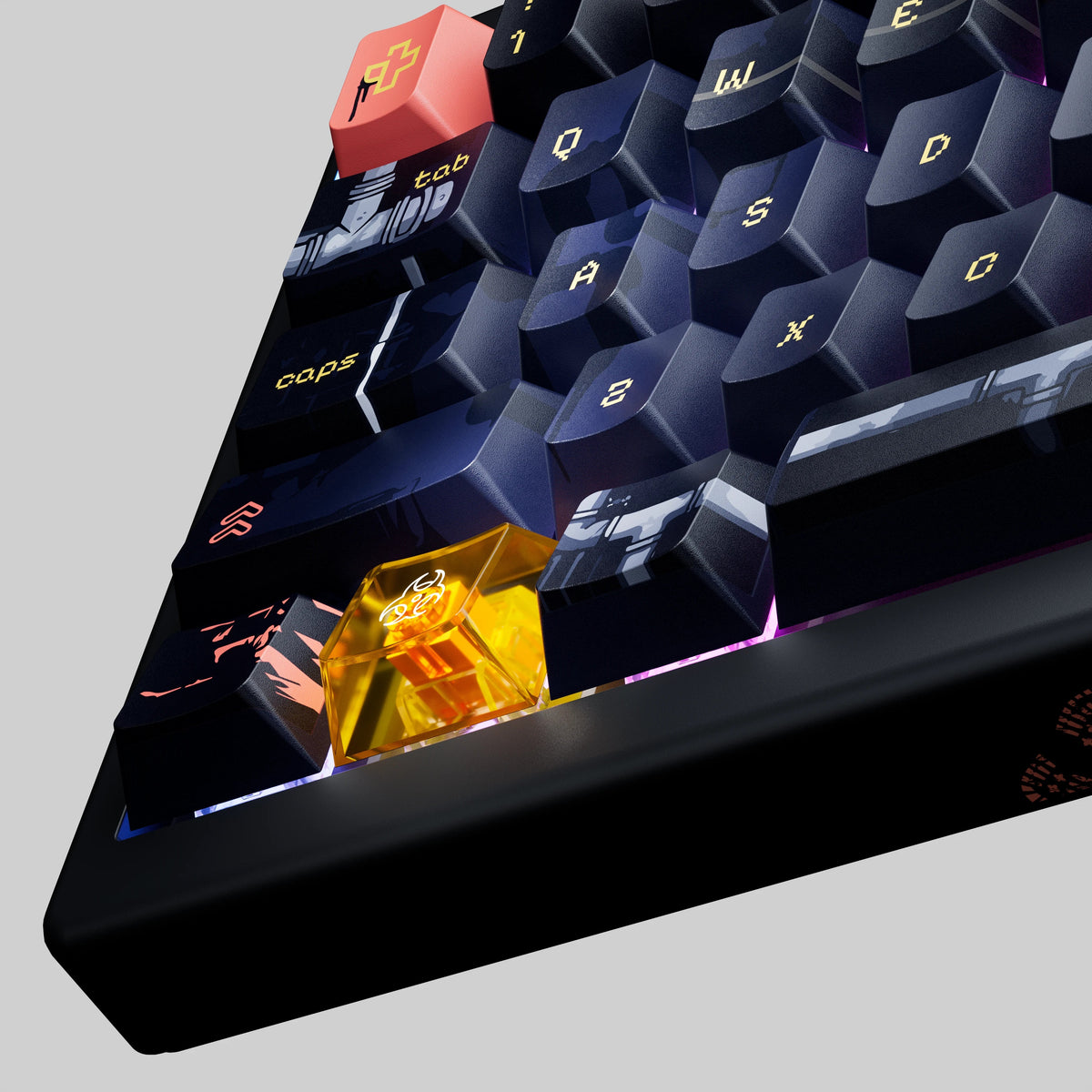 QwertyKey61 PRO Fallout – vezeték nélküli mechanikus gamer billentyűzet, hot-swap, Full RGB