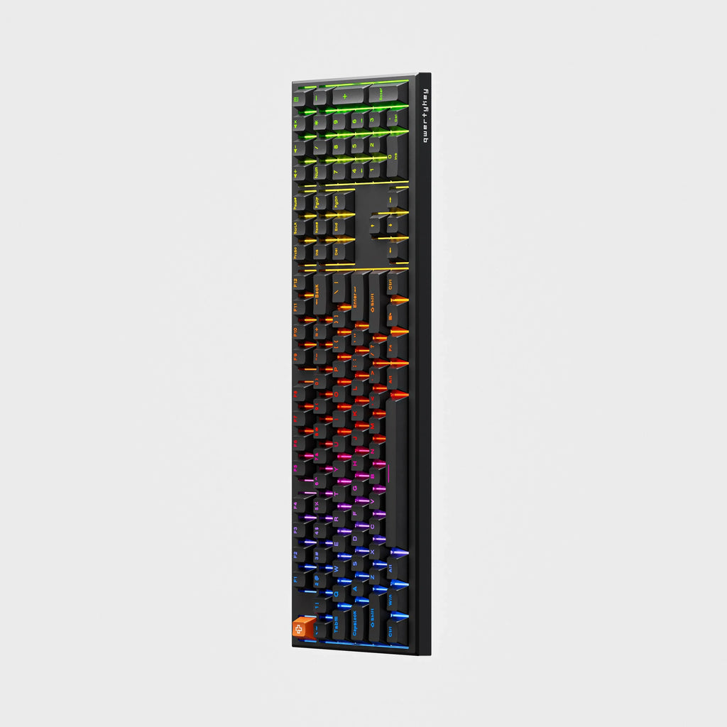 QwertyKey H100 Pro V2 fekete – vezeték nélküli mechanikus gamer billentyűzet, hot-swap, gasket, Full RGB