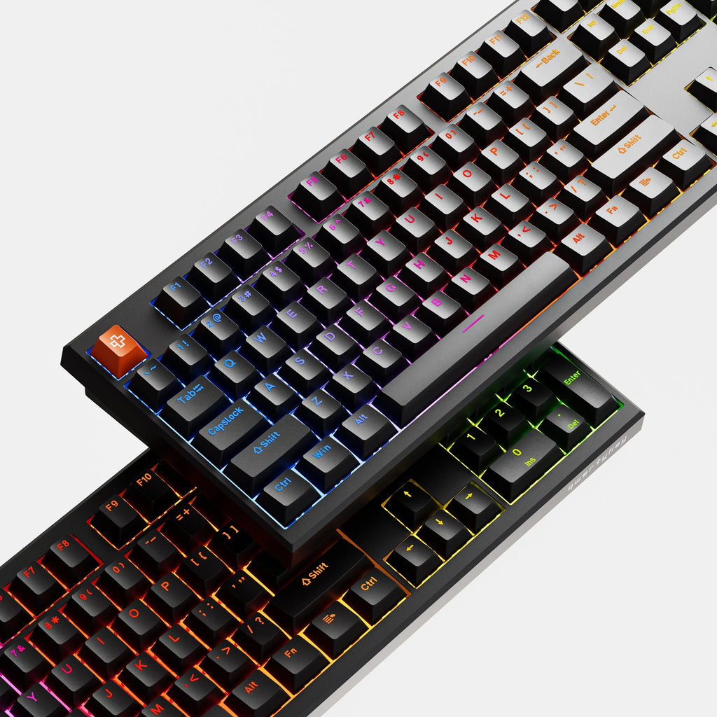 QwertyKey H100 Pro V2 fekete – vezeték nélküli mechanikus gamer billentyűzet, hot-swap, gasket, Full RGB