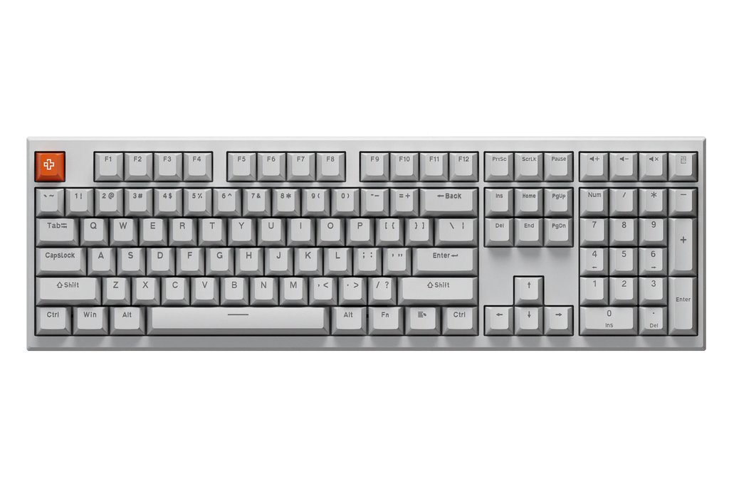 QwertyKey H100 Pro V2 fehér – vezeték nélküli mechanikus gamer billentyűzet, hot-swap, gasket, Full RGB