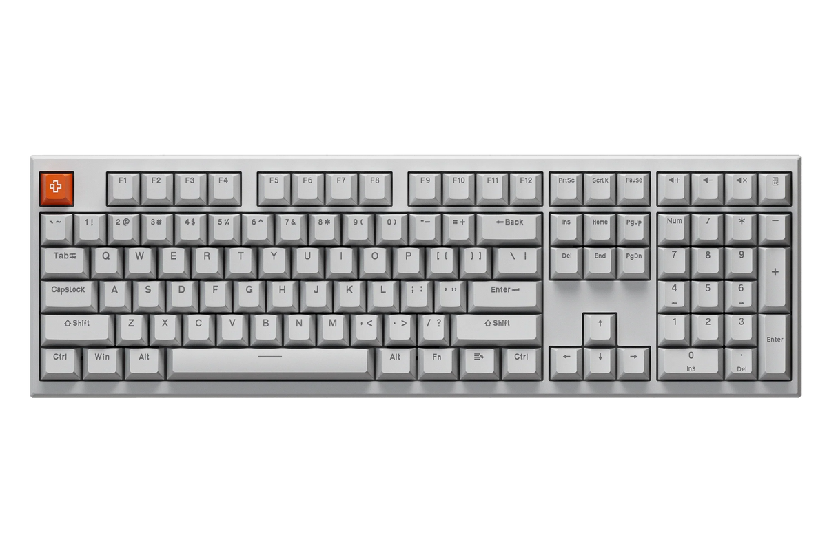 QwertyKey H100 Pro V2 fehér – vezeték nélküli mechanikus gamer billentyűzet, hot-swap, gasket, Full RGB