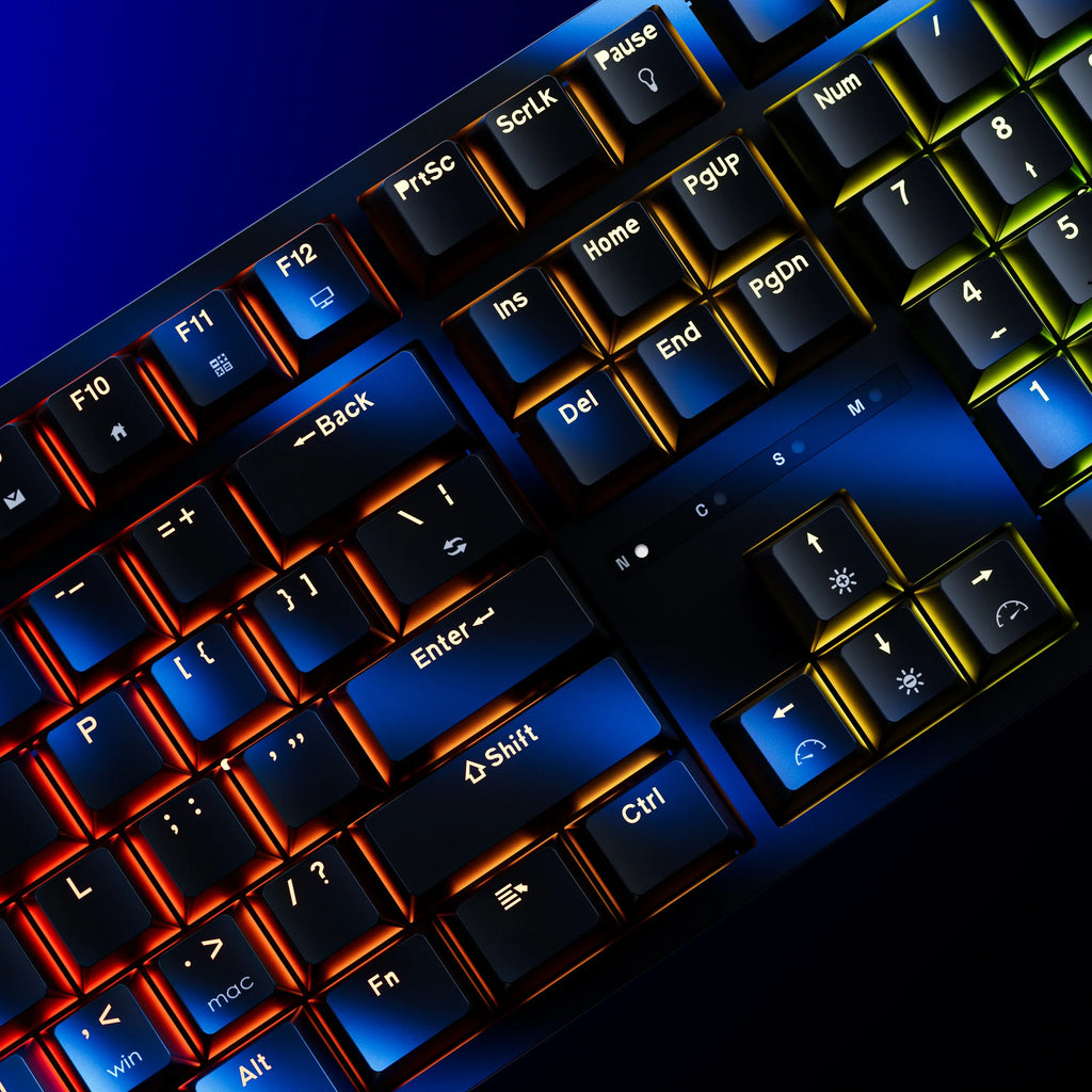 QwertyKey H100 Black – vezeték nélküli mechanikus gamer billentyűzet, hot-swap, Full RGB