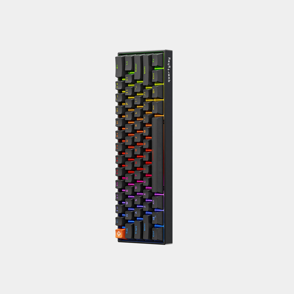 QwertyKey H61 Pro V2 fekete – mechanikus gamer billentyűzet, hot-swap, Full RGB
