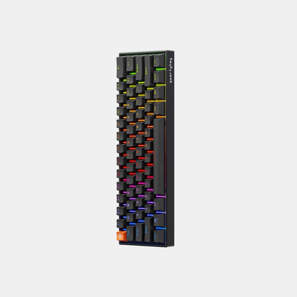 QwertyKey H61 Pro V2 fekete – mechanikus gamer billentyűzet, hot-swap, Full RGB