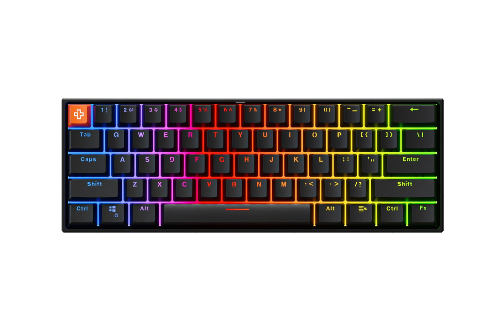 QwertyKey H61 Pro V2 fekete – mechanikus gamer billentyűzet, hot-swap, Full RGB