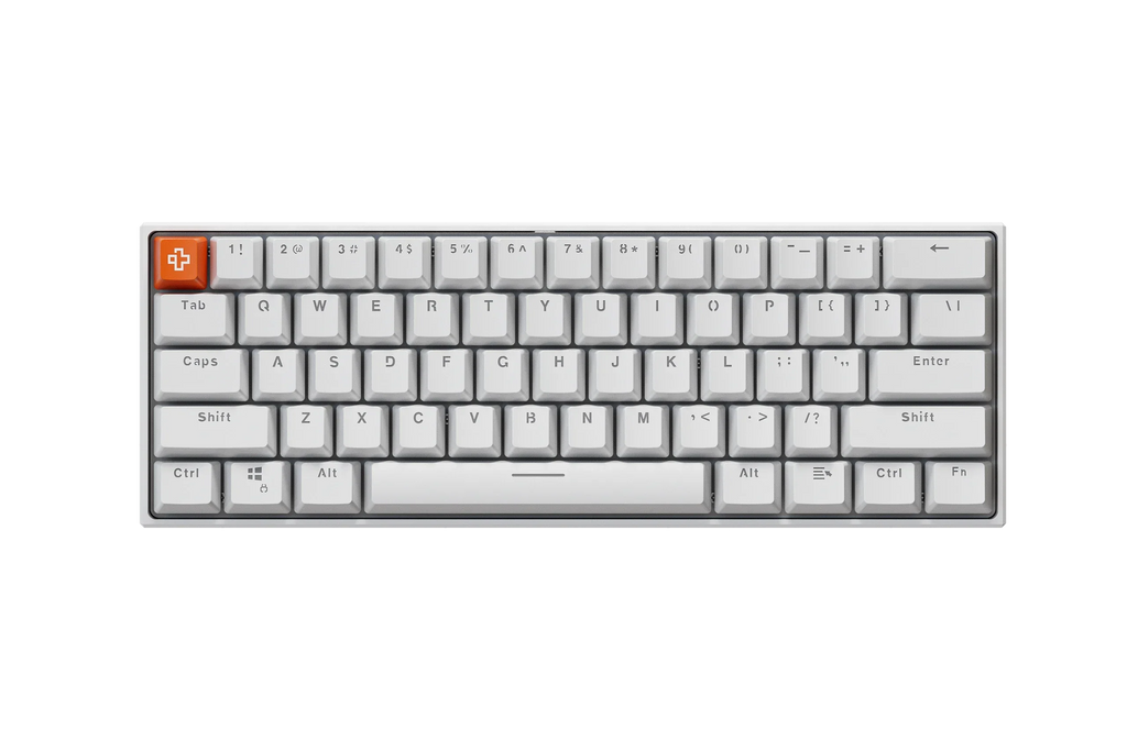 QwertyKey H61 Pro V2 fehér – mechanikus gamer billentyűzet, hot-swap, Full RGB