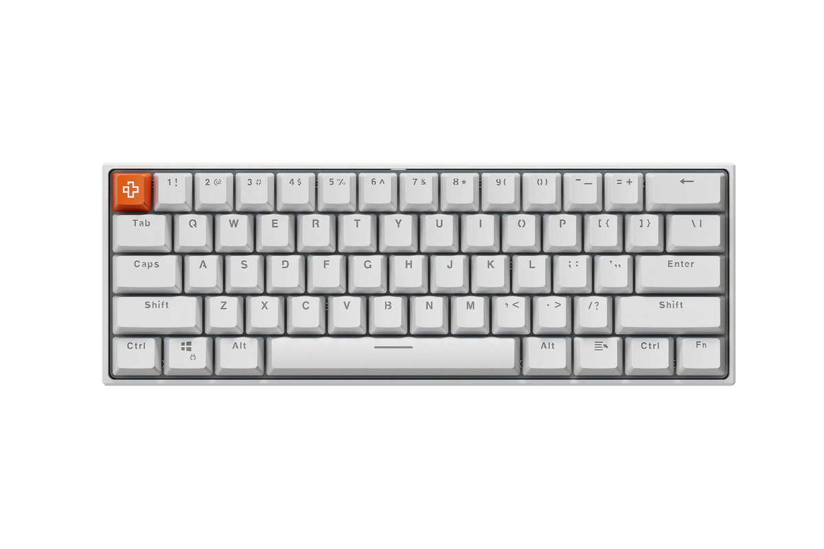 QwertyKey H61 Pro V2 fehér – mechanikus gamer billentyűzet, hot-swap, Full RGB