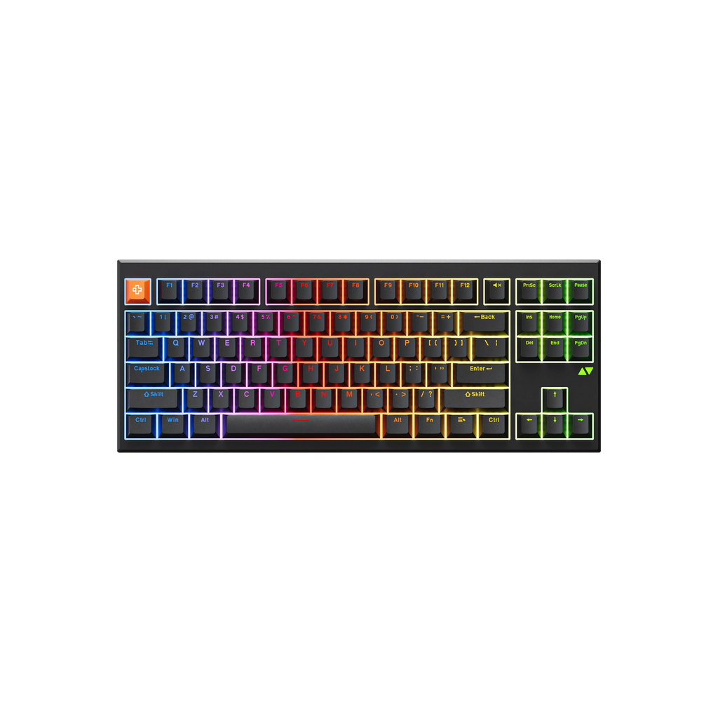 QwertyKey H87 Pro V2 fekete – vezeték nélküli mechanikus gamer billentyűzet, hot-swap, gasket, Full RGB