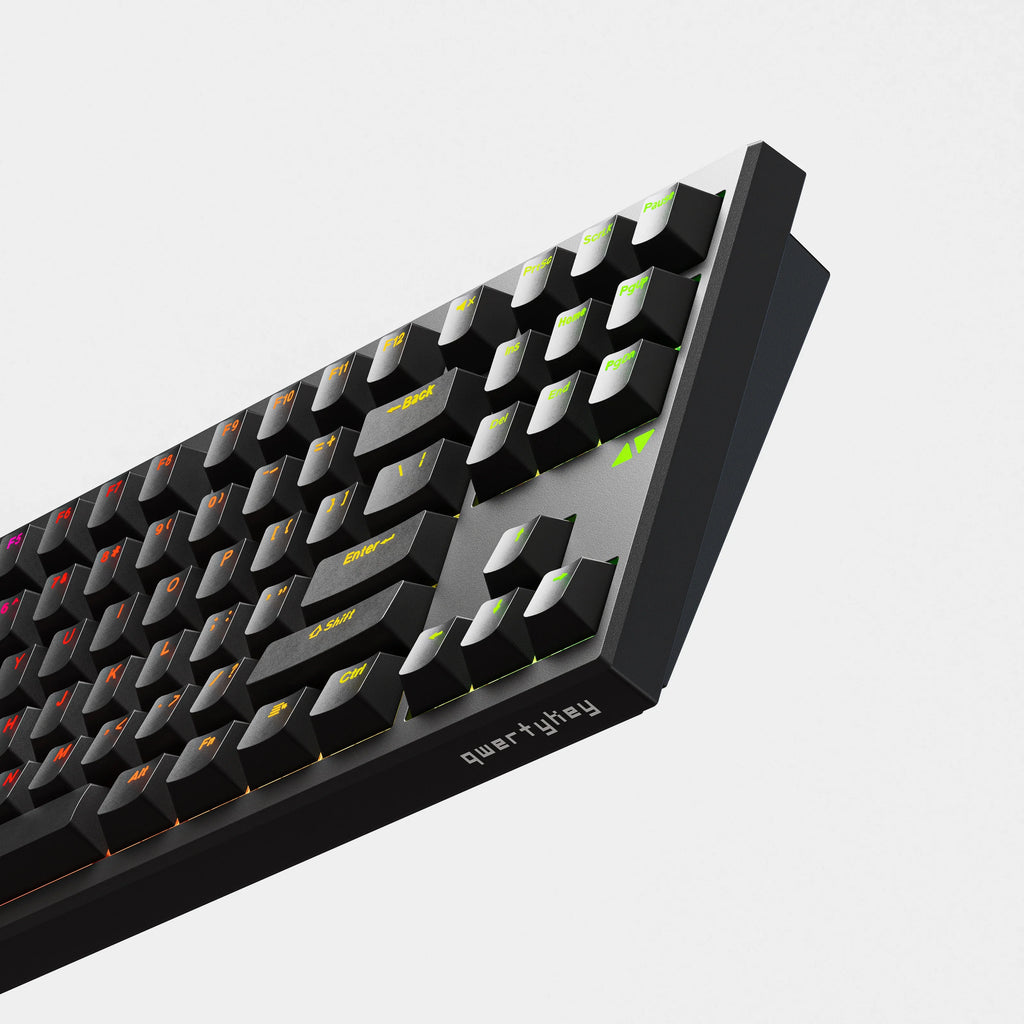 QwertyKey H87 Pro V2 fekete – vezeték nélküli mechanikus gamer billentyűzet, hot-swap, gasket, Full RGB