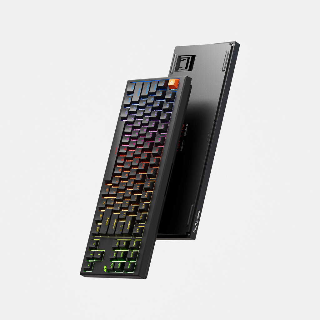QwertyKey H87 Pro V2 fekete – vezeték nélküli mechanikus gamer billentyűzet, hot-swap, gasket, Full RGB