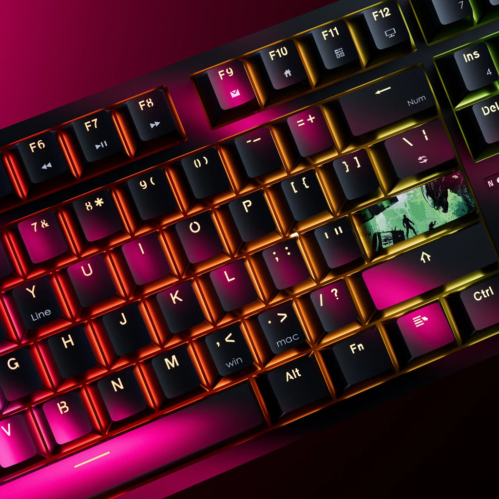 QwertyKey H87 Black – vezeték nélküli mechanikus gamer billentyűzet, hot-swap, Full RGB