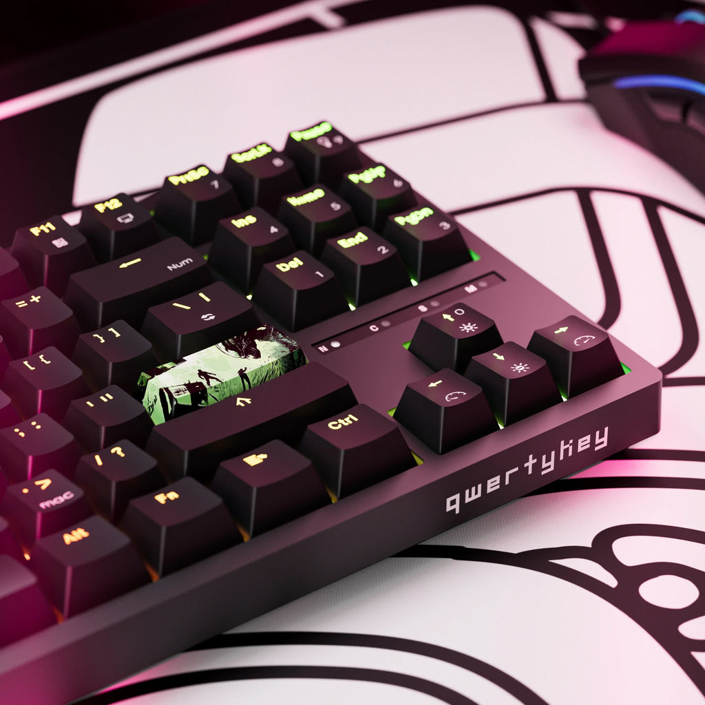 QwertyKey H87 Black – vezeték nélküli mechanikus gamer billentyűzet, hot-swap, Full RGB