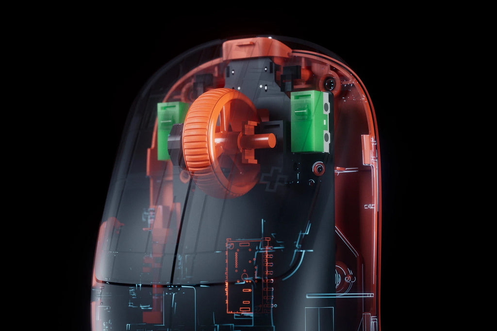 QwertyKey Falcon Black 8K vezeték nélküli gamer egér, 30 000 DPI, háromféle csatlakozás, Bluetooth, PixArt 3950