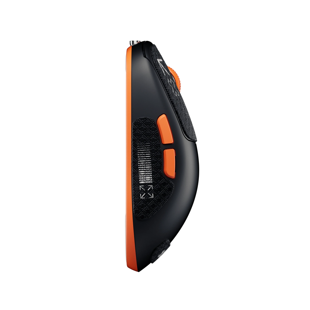 QwertyKey Falcon Black 8K vezeték nélküli gamer egér, 30 000 DPI, háromféle csatlakozás, Bluetooth, PixArt 3950