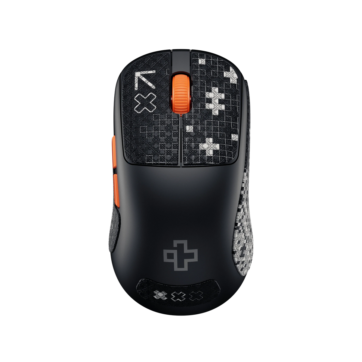 QwertyKey Falcon Black 8K vezeték nélküli gamer egér, 30 000 DPI, háromféle csatlakozás, Bluetooth, PixArt 3950