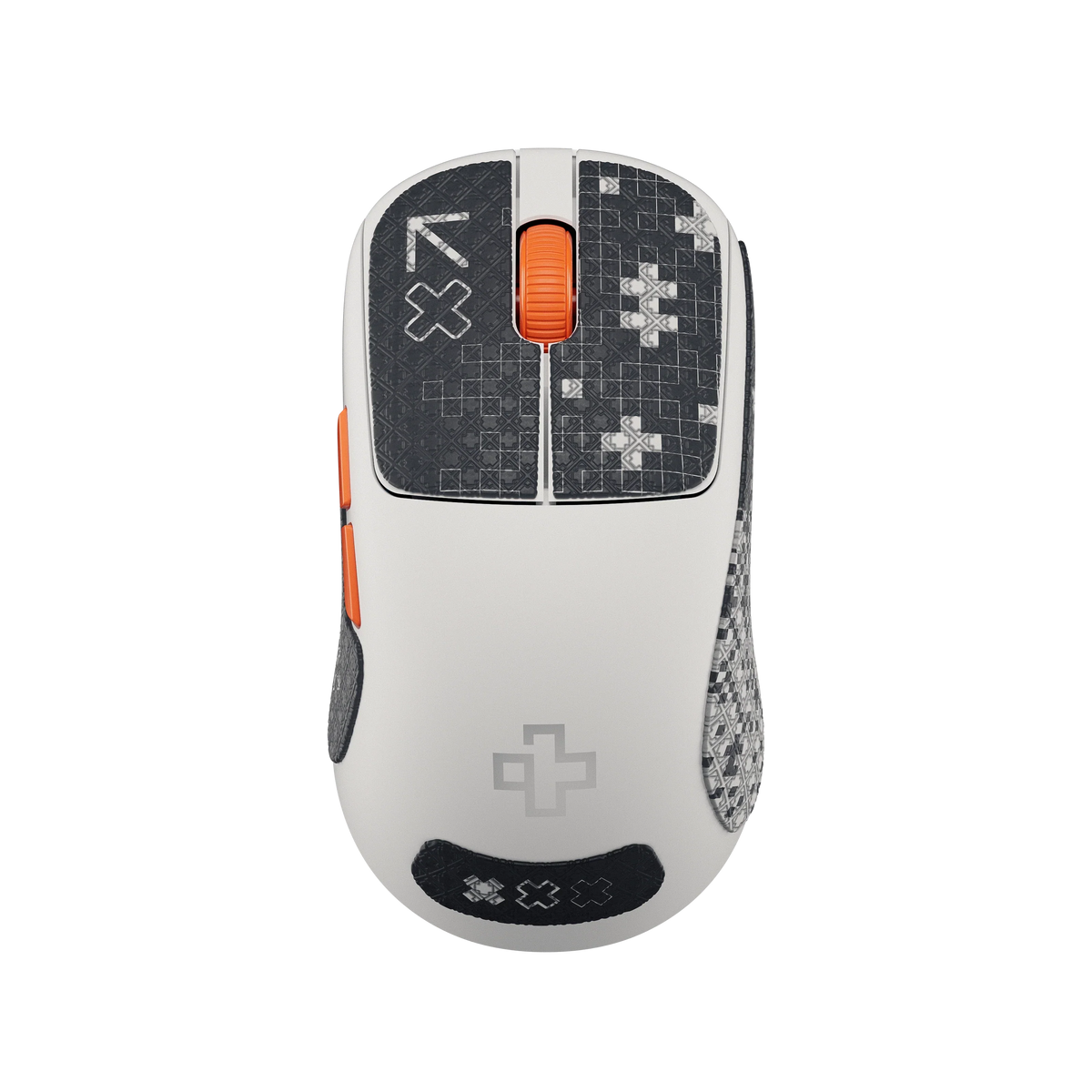 QwertyKey Falcon White 8K vezeték nélküli gamer egér, 30 000 DPI, háromféle csatlakozás, Bluetooth, PixArt 3950