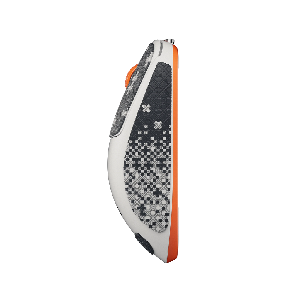 QwertyKey Falcon White 8K vezeték nélküli gamer egér, 30 000 DPI, háromféle csatlakozás, Bluetooth, PixArt 3950