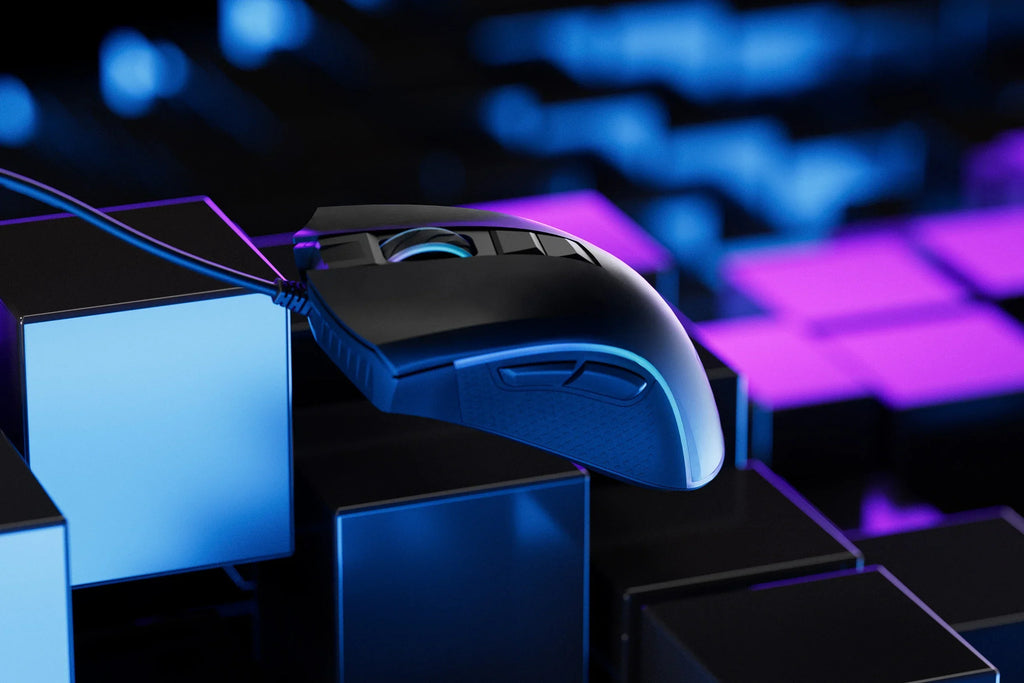 QwertyKey Forge Black RGB gamer egér, 12 000 DPI, szoftverrel