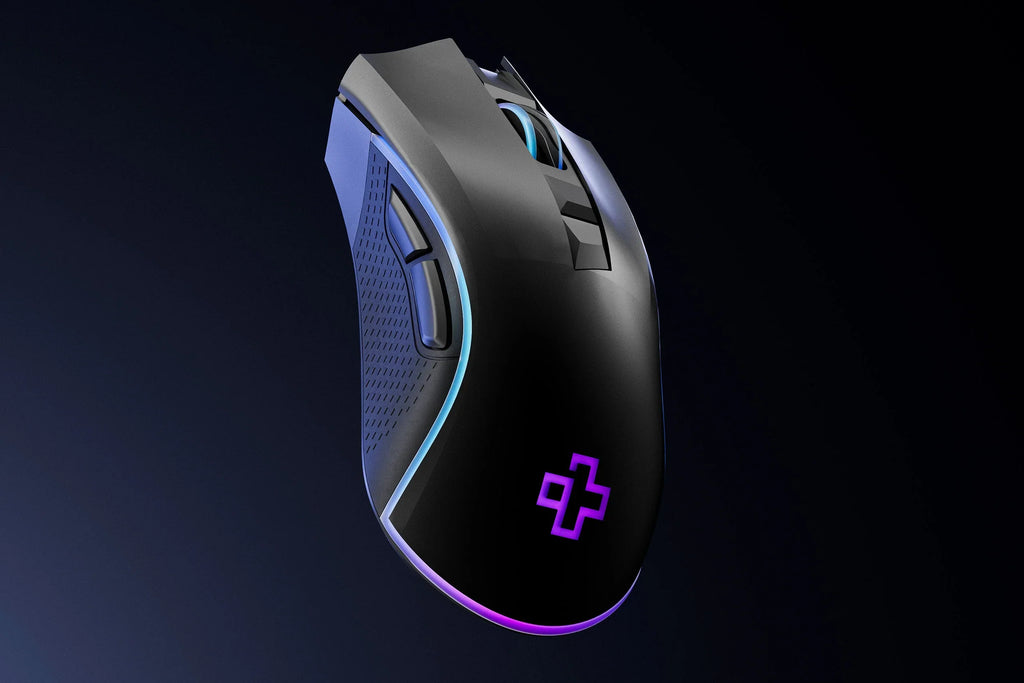 QwertyKey Forge Black RGB gamer egér, 12 000 DPI, szoftverrel
