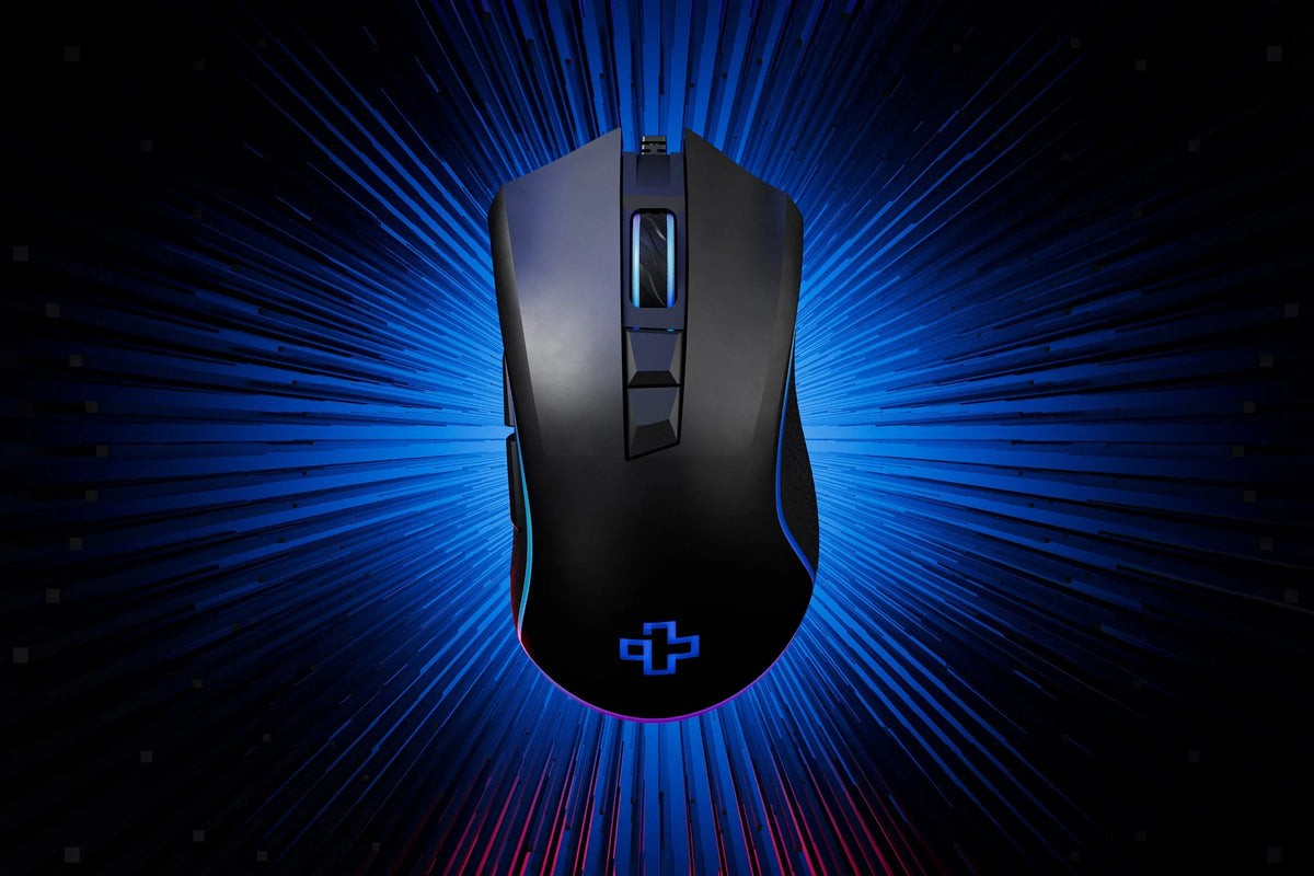 QwertyKey Forge Black RGB gamer egér, 12 000 DPI, szoftverrel