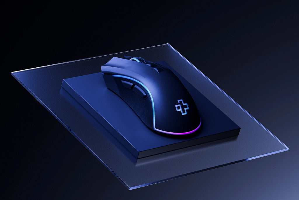 QwertyKey Forge Black RGB gamer egér, 12 000 DPI, szoftverrel