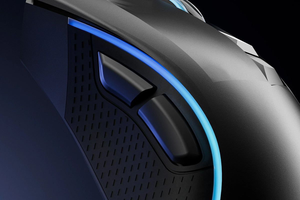 QwertyKey Forge Black RGB gamer egér, 12 000 DPI, szoftverrel