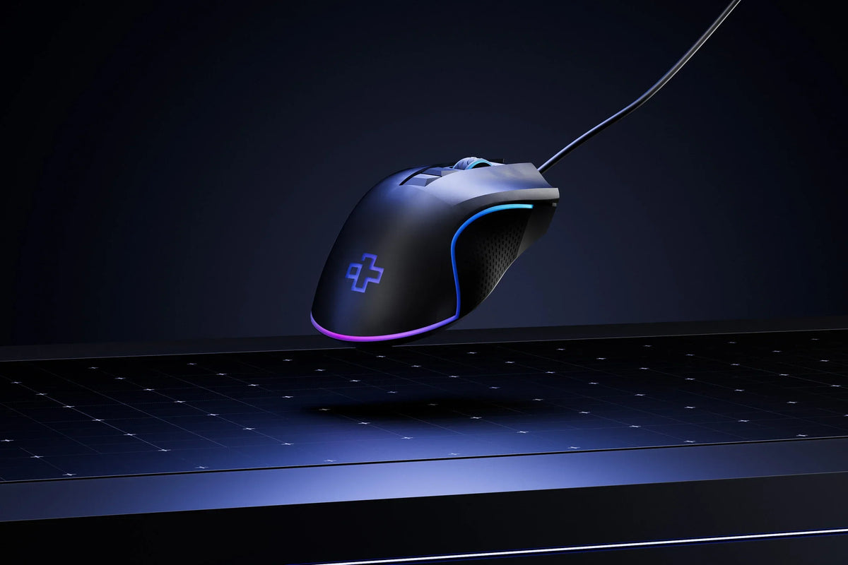 QwertyKey Forge Black RGB gamer egér, 12 000 DPI, szoftverrel