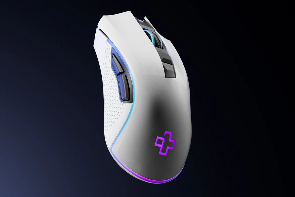 QwertyKey Forge White RGB gamer egér, 12 000 DPI, szoftverrel
