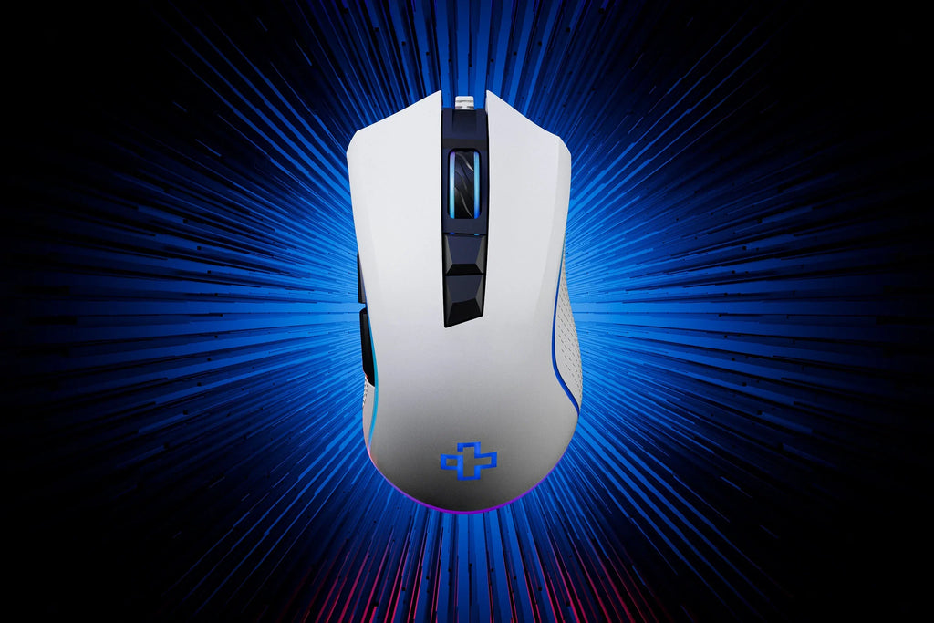 QwertyKey Forge White RGB gamer egér, 12 000 DPI, szoftverrel
