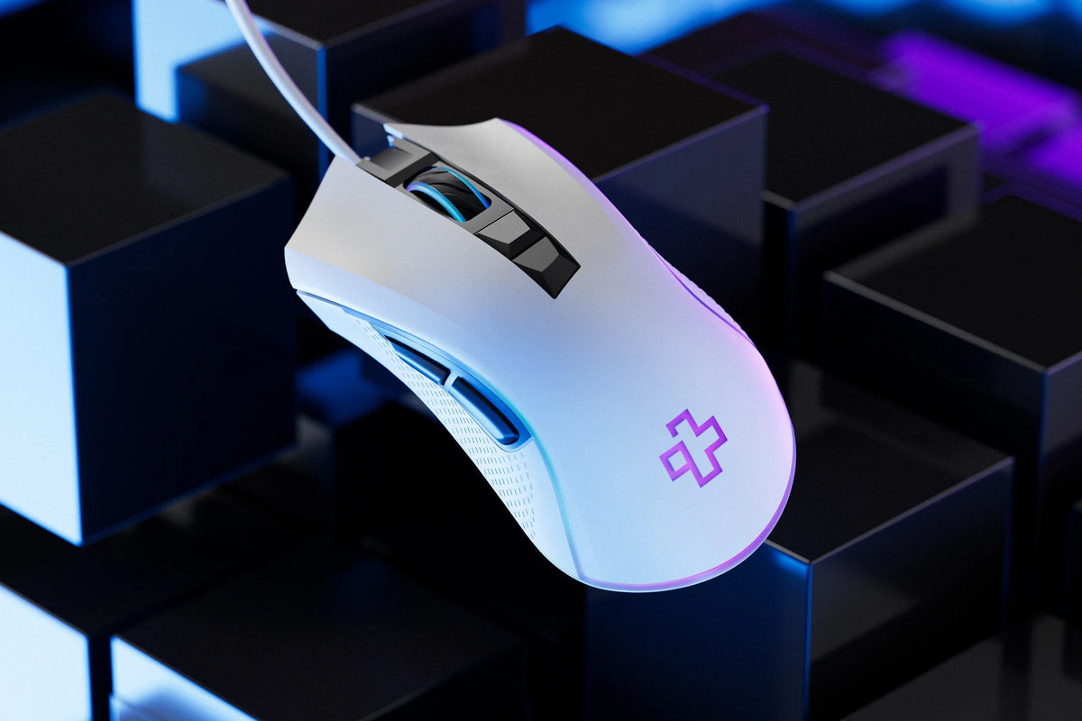 QwertyKey Forge White RGB gamer egér, 12 000 DPI, szoftverrel