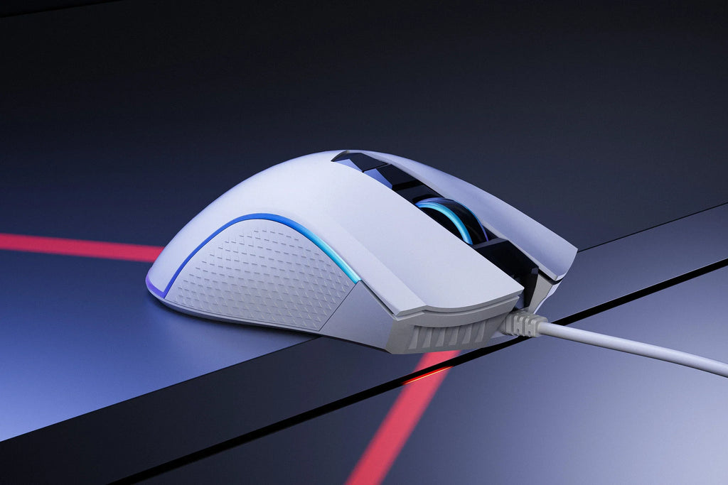 QwertyKey Forge White RGB gamer egér, 12 000 DPI, szoftverrel
