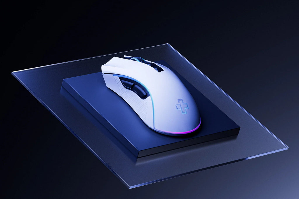 QwertyKey Forge White RGB gamer egér, 12 000 DPI, szoftverrel