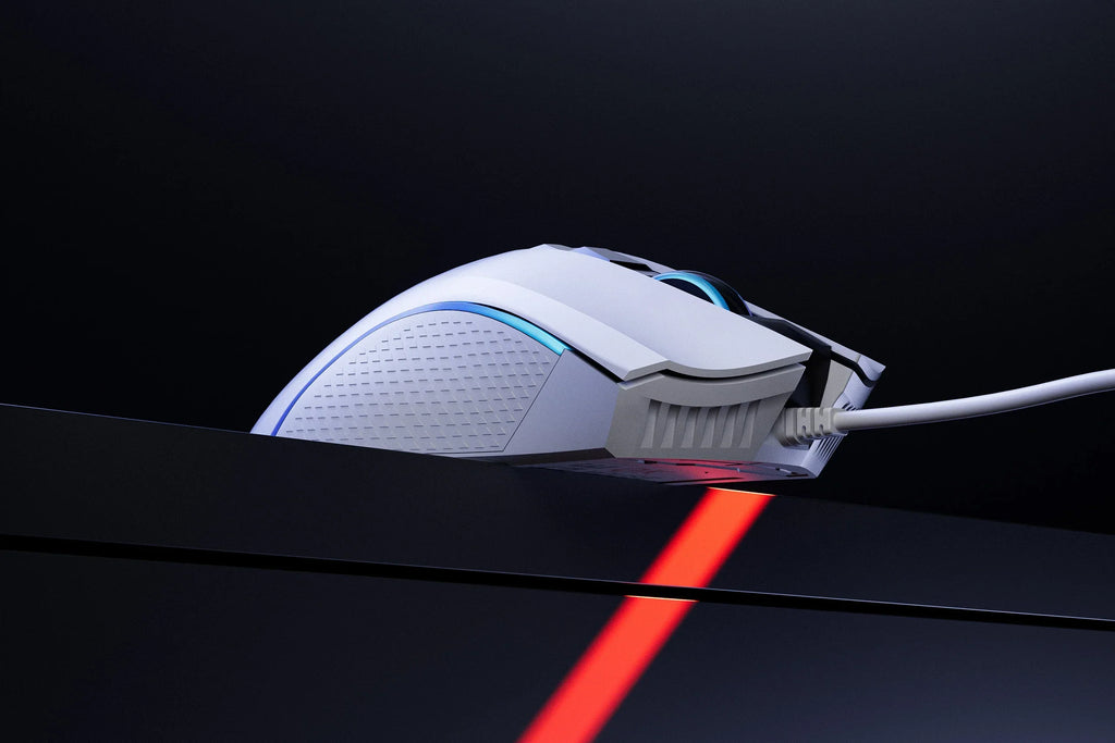 QwertyKey Forge White RGB gamer egér, 12 000 DPI, szoftverrel