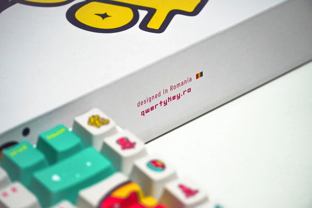 QwertyKey Octopus White OEM profilú PBT keycap szett
