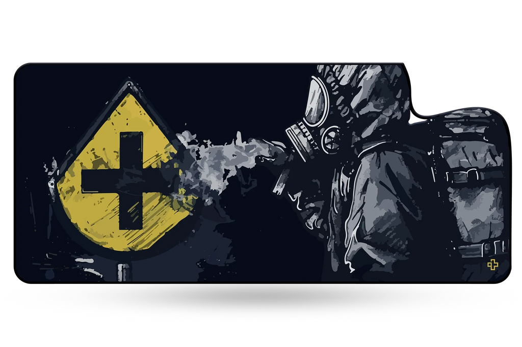 QwertyKey Fallout gamer asztali egérpad, vízálló, varrott szélek, 4 mm, csúszásmentes gumitalp