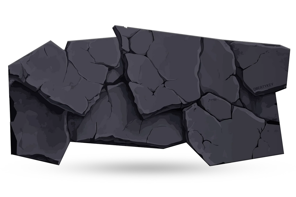 QwertyKey Stone gamer asztali egérpad, vízálló, varrott szélek, 4 mm, csúszásmentes gumitalp