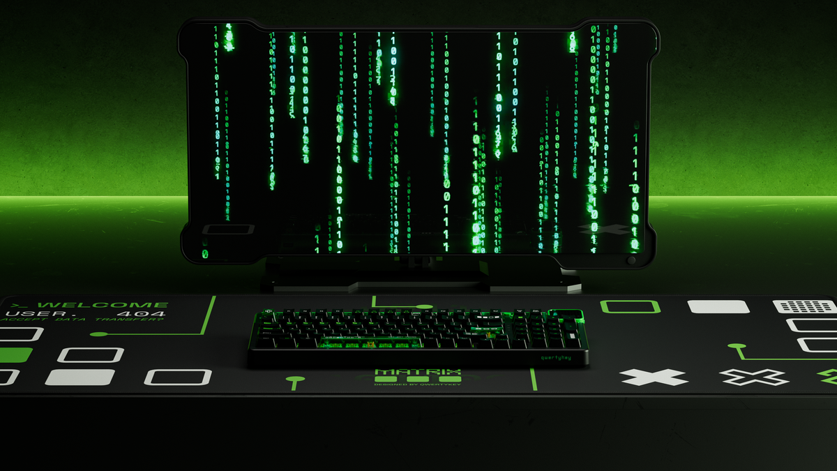 QwertyKey100 Matrix – vezeték nélküli mechanikus gamer billentyűzet pixelkijelzővel, hot-swap, Full RGB, gasket mount