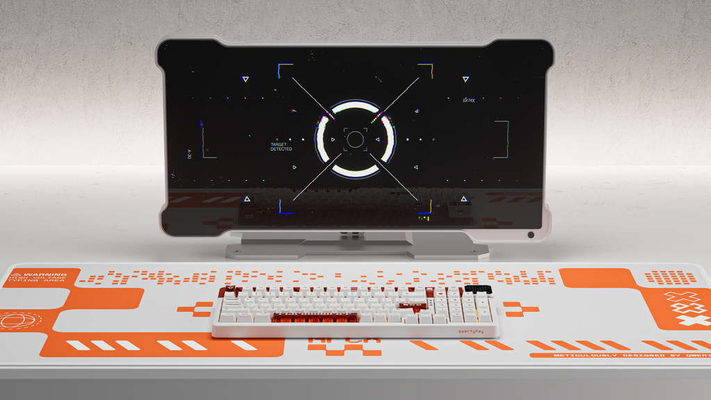 QwertyKey100 Apex – vezeték nélküli mechanikus gamer billentyűzet pixelkijelzővel, hot-swap, Full RGB, gasket mount