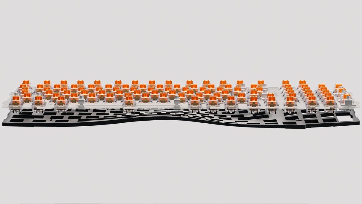 QwertyKey100 Apex – vezeték nélküli mechanikus gamer billentyűzet pixelkijelzővel, hot-swap, Full RGB, gasket mount