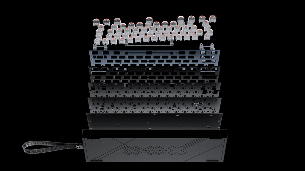 QwertyKey QK61 HE-AL Shadow – mágneses Hall Effect gamer billentyűzet, Rapid Trigger, Snap Tap, Full RGB